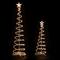 2 Pack Pre-Lit White Outdoor Spiral Cone Christmas Trees